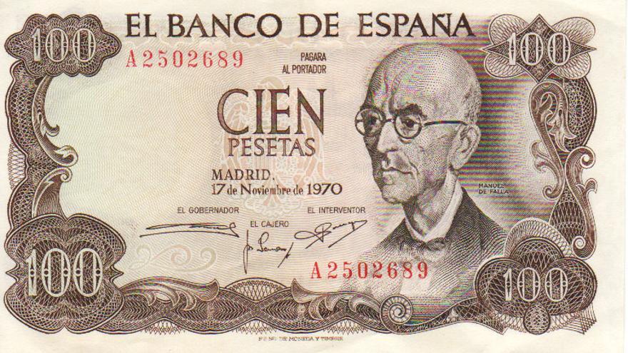 Billete de 100 pesetas