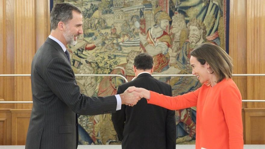 Cuca Gamarra recepción con el Rey Felipe VI
