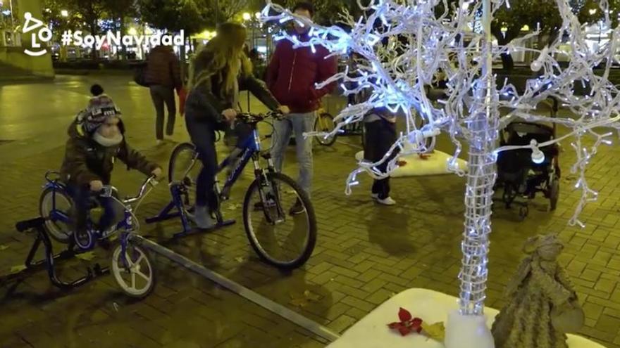 pedaladas luminosas mercado de Navidad de Logroño