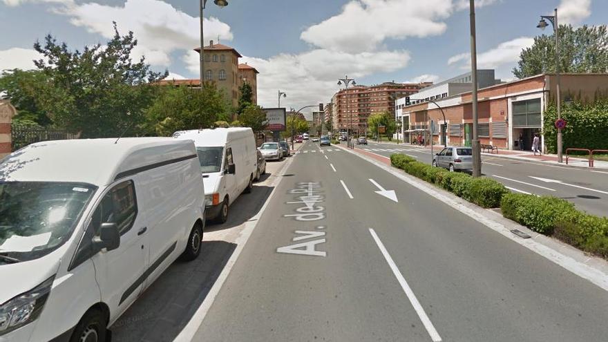 avenida de la paz en Logroño a la altura del seminario