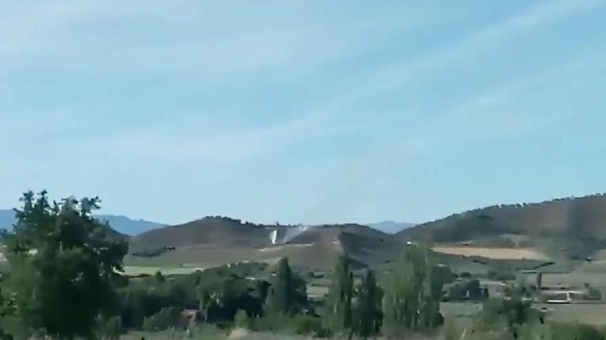 Incendio entre Lardero y Entrena