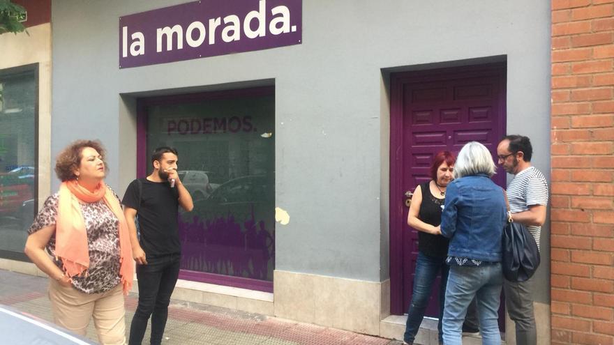 Protesta sede Podemos