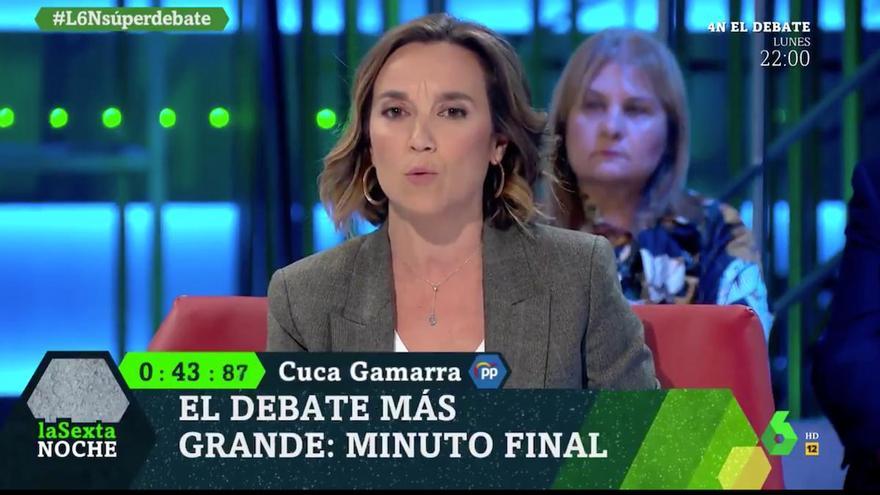 Cuca Gamarra, La Sexta Noche, debate
