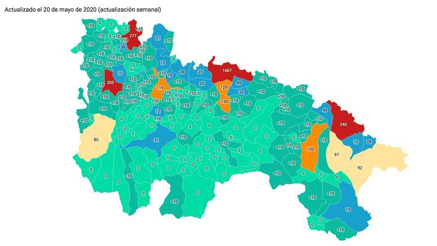 mapa, municipios, coronavirus