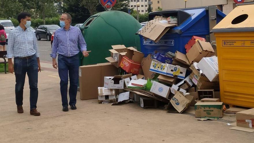pp denuncia la dejadez en limpieza y mobiliario urbano de Logroño