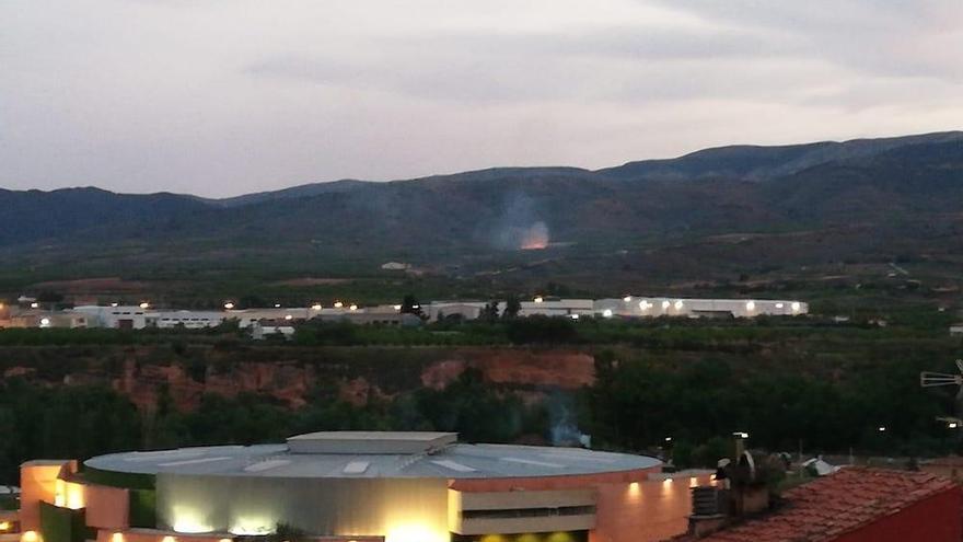 incendio en Peña Isasa en Arnedo