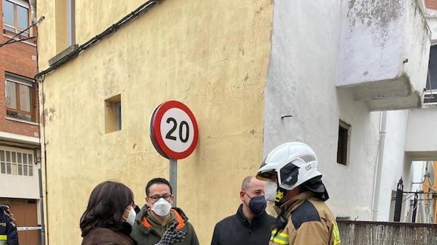 David Vallejo y Concha Andreu en la explosión de Lardero