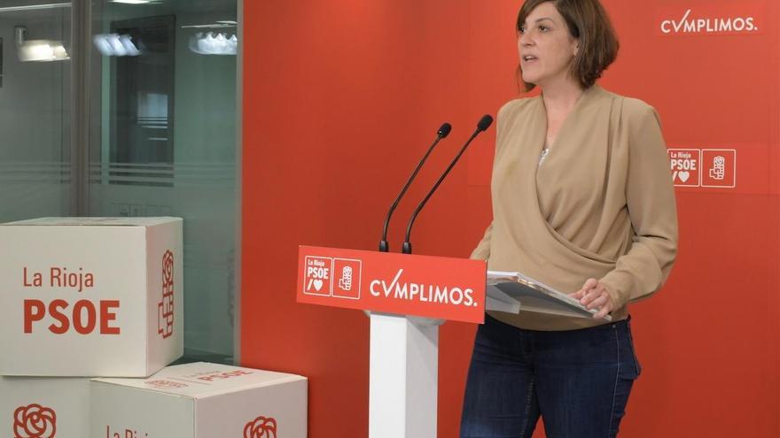 María Marrodán en la sede del PSOE