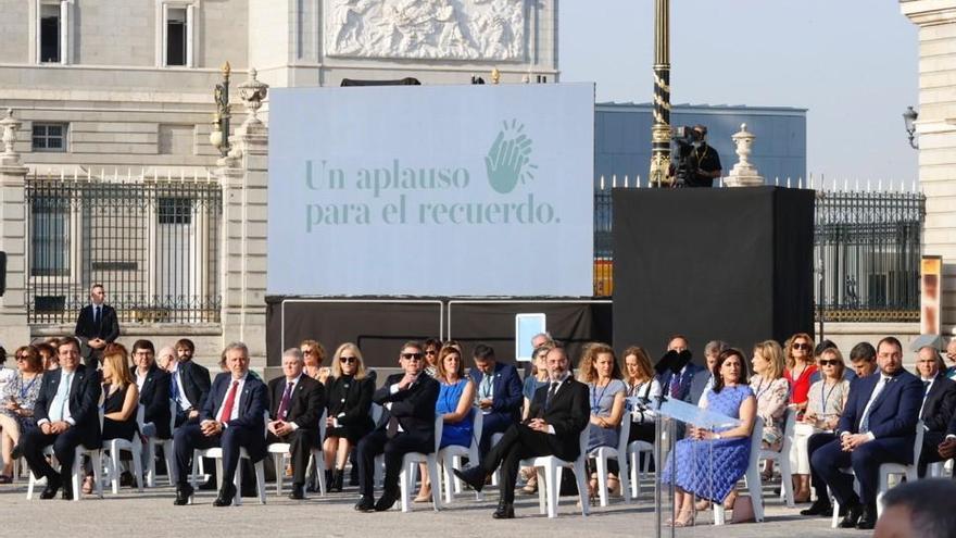 Concha Andreu, en el homenaje a las víctimas del covid