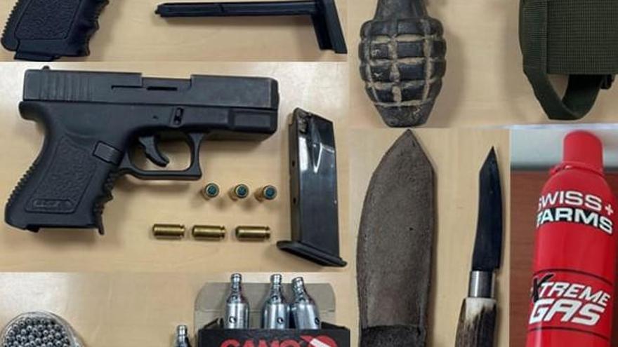 armas sin licencia incautadas a un hombre en Azagra